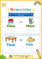 Vorschau - Arbeitsblätter - Reim-Arbeitsblätter (Wortpaare) - Deckblatt