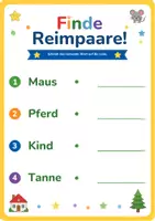 Vorschau - Arbeitsblätter - Reim-Arbeitsblätter (Wortpaare) - Seite 2