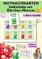 Vorschau - Anderer Materialtyp - Mutmachkarten Gummibärchen | Positive Affirmationen für Kinder | Klasse 1–4 mit niedlichen Gummibärchen Motive - Deckblatt
