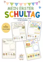 Vorschau - Arbeitsblätter - Mein erster Schultag - Erinnerungsheft für die 1. Klasse - Deckblatt