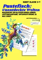 Vorschau - Arbeitsblätter - Pustefisch: Leistungsaufgabe (Kunst, Malerei) - Deckblatt