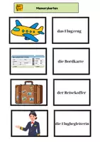 Vorschau - Spiele - Flugzeug- Flughafen reisen Memorykarten Niveau A2 - Seite 2