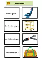 Vorschau - Spiele - Flugzeug- Flughafen reisen Memorykarten Niveau A2 - Seite 1