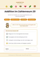 Vorschau - Arbeitsblätter - Addition im Zahlenraum 20 – Kl. 1/2 - Seite 1