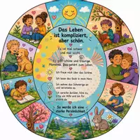 Vorschau - Arbeitsblätter - Das Leben ist kompliziert aber schön :) Mandala mit Stundenentwurf - Deckblatt