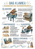 Vorschau - Arbeitsblätter - Lernposter + AB mit Fragen zum Thema "Klaviere" + Lösungsblatt + Mindmap + Infografik - Deckblatt
