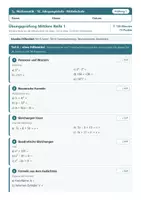 Vorschau - Prüfungsvorbereitung - Prüfungstraining Mathematik M-Zug 10 – 3 Übungsprüfungen - Deckblatt