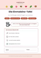 Vorschau - Arbeitsblätter - Einmaleins-Tafel – Übersicht der Malreihen | Kl. 2 | Mathematik - Seite 1