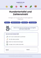 Vorschau - Arbeitsblätter - Hundertertafel & Zahlenstrahl bis 100 - Kl. 1/2 | Mathematik - Seite 1