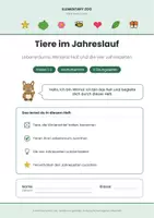 Vorschau - Arbeitsblätter - Tiere im Jahreslauf – Sachunterricht Kl. 1/2 - Seite 1