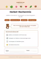 Vorschau - Arbeitsblätter - Herbst-Rechenmix – Kl. 2 | Mathematik - Seite 1