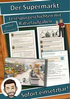 Vorschau - Arbeitsblätter - Der Supermarkt – Ein Praktikum im Einzelhandel – Lesespurgeschichte mit Rätselaufgaben (Klasse 10) - Deckblatt