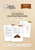 Vorschau - Stundenentwürfe - Geografie: Plattentektonik und Vulkan - Deckblatt