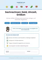 Vorschau - Arbeitsblätter - Sachrechnen: Geld, Uhrzeit & Größen – Kl. 3 | Mathematik - Seite 1