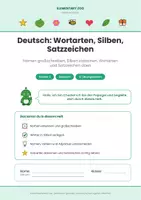 Vorschau - Arbeitsblätter - Deutsch Kl 2: Wortarten, Silben, Satzzeichen - Seite 1