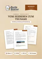 Vorschau - Stundenentwürfe - Geografie: Seebeben und Tsunami - Deckblatt
