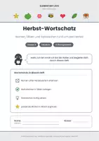 Vorschau - Arbeitsblätter - Herbst-Wortschatz – Deutsch Kl. 2 - Seite 1