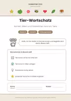 Vorschau - Arbeitsblätter - Tier-Wortschatz – Deutsch Kl. 2 - Seite 1