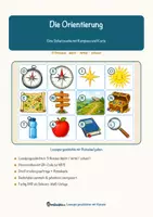 Vorschau - Arbeitsblätter - Die Orientierung – Schatzsuche mit Kompass und Karte – Lesespurgeschichte mit Rätselaufgaben (Klasse 5) - Seite 1