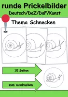 Vorschau - Mal- und Bastelvorlagen - runde Prickelbilder / Fensterbilder: Schnecken - Grundschule - Bastelvorlagen - Deckblatt