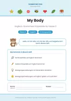 Vorschau - Arbeitsblätter - My Body – Körperteile auf Englisch | Kl. 3 - Seite 1