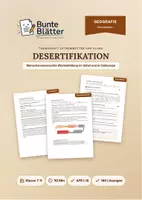 Vorschau - Stundenentwürfe - Geografie: Desertifikation - Wüstenbildung durch den Mensch - Deckblatt