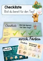 Vorschau - Bildkarten - Morgenroutine Grundschule – interaktive Checkliste zum Umklappen | Klassenorganisation / Capybara-Edition - Deckblatt