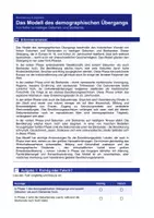Vorschau - Arbeitsblätter - Demografischer Übergang - Bevölkerungsentwicklung & Demografiemodell - Seite 1