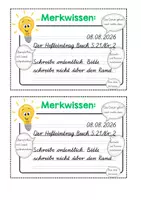 Vorschau - Merkblätter - Hefteintrag Grundschule – Merkwissen zum Einkleben | Lineatur 2 & 3 | SAS, LA & Grundschrift - Seite 1