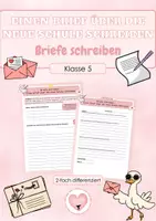 Vorschau - Arbeitsblätter - Briefe schreiben - Deckblatt