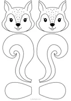 Vorschau - Mal- und Bastelvorlagen - Eichhörnchen Bastelvorlage - Fensterbild mit Kaffeefiltern - Seite 3