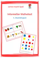 Vorschau - Fördermaterial/Inklusion - Informeller Mathetest - 04. Merkfähigkeit - Deckblatt