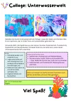 Vorschau - Stationenlernen - Collage: Unterwasserwelt (Zufallsverfahren) - Seite 1