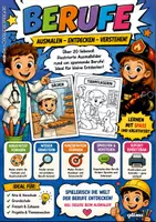 Vorschau - Mal- und Bastelvorlagen - BERUFE - AUSMALBILDER - qlixu - Deckblatt