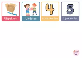 Voorbeeld - Woordkaarten jarig zijn oudste kleuters - Pagina 2