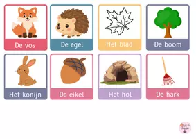 Voorbeeld - Woordkaarten herfst en halloween oudste kleuters - Voorblad