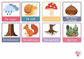 Voorbeeld - Woordkaarten herfst en halloween oudste kleuters - Pagina 1