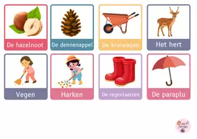 Voorbeeld - Woordkaarten herfst en halloween oudste kleuters - Pagina 2