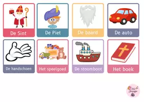 Voorbeeld - Woordkaarten Sint en Piet oudste kleuters - Voorblad