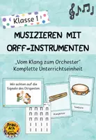 Vorschau - Unterrichtsreihen - Orff-Instrumente in Klasse 1 - Komplettpaket mit 5 Unterrichtsstunden & allen Materialien ~ Grundschule Musik - Deckblatt