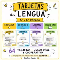 Vista previa - Juegos / Gamificación - Tarjetas de Lengua Castellana · 5.º y 6.º de Primaria - Portada