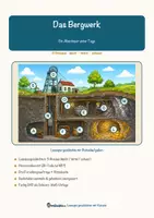 Vorschau - Mal- und Bastelvorlagen - Das Bergwerk – Ein Abenteuer unter Tage – Lesespurgeschichte mit Rätselaufgaben (Klasse 5) - Seite 1