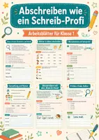 Vorschau - Arbeitsblätter - Abschreiben wie ein Schreib-Profi – Deutsch, Klasse 1 - Deckblatt