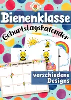 Vorschau - Mal- und Bastelvorlagen - Bienenklasse - Geburtstagskalender (Klassentier) - Deckblatt