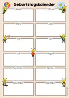 Vorschau - Mal- und Bastelvorlagen - Bienenklasse - Geburtstagskalender (Klassentier) - Seite 3