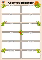 Vorschau - Mal- und Bastelvorlagen - Drachenklasse - Geburtstagskalender (Klassentier) - Seite 3