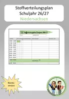 Vorschau - Lehrpläne/Lehrermaterial - Stoffverteilungsplan (Blanko) - Schuljahr 2026/27 Niedersachsen - Deckblatt