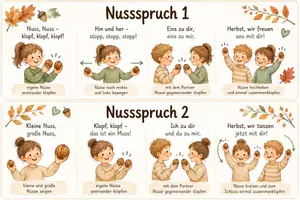 Vorschau - Bildkarten - Herbst in der Grundschule | Nussspruch mit Bewegung & Rhythmus | Walnüsse | GRATIS Material - Seite 1