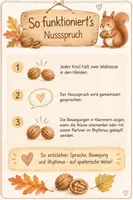 Vorschau - Bildkarten - Herbst in der Grundschule | Nussspruch mit Bewegung & Rhythmus | Walnüsse | GRATIS Material - Seite 2