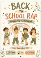 Vorschau - Poster - Back to School Rap 🎤 – Mitmach-Rap zum Schulstart mit Bewegung | Grundschule 2.–4. Klasse - Deckblatt